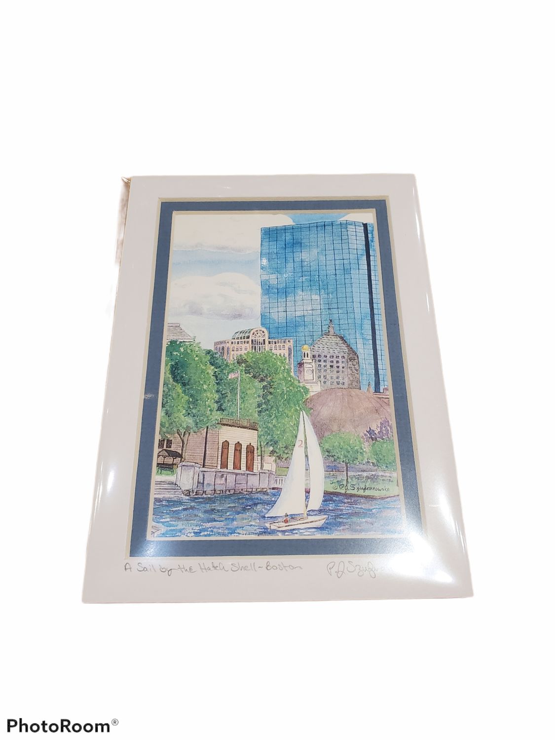 5x7 Print of A Sail by the Hatch Shell