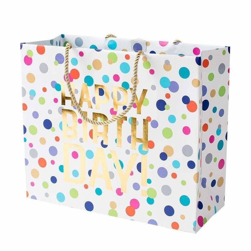 Happy Birthday Confetti Large Gift Bag - 1 Each