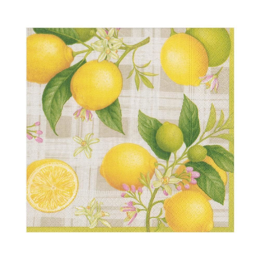 Citron Paper Luncheon Napkins - 20 Per Package