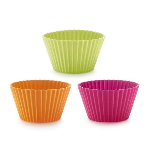 Big Muffin Cup Silicone Big Muffin Cup Molds Assorted Colors ,  6-Piece Set
