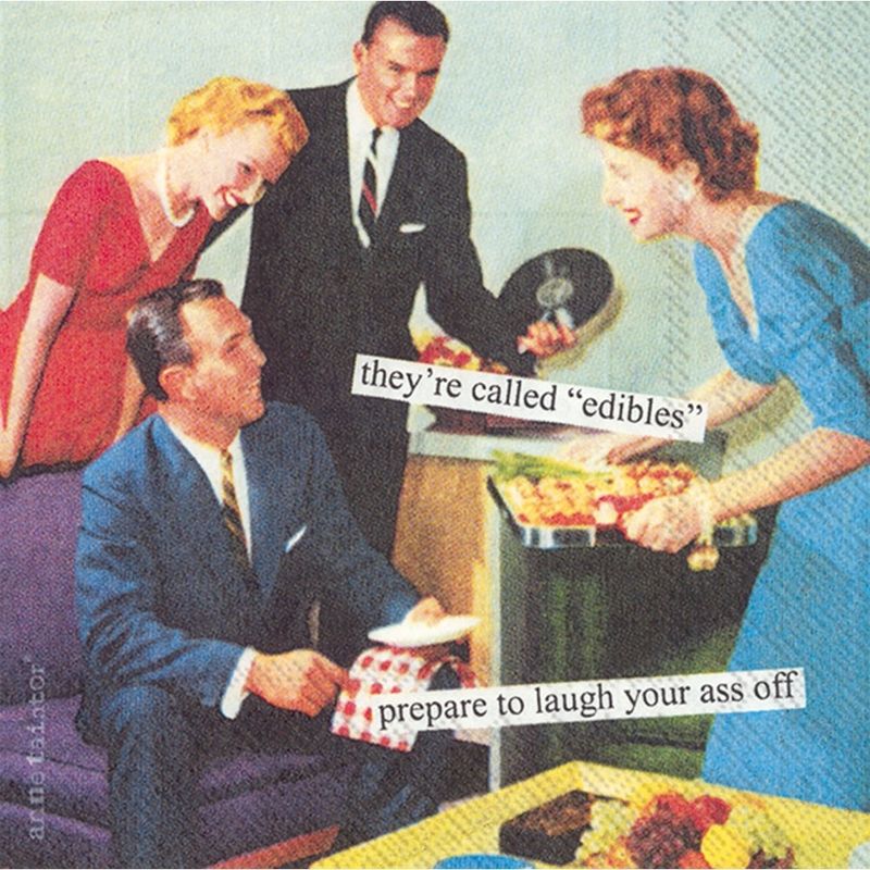 Anne Taintor Edibles Cocktail Napkin