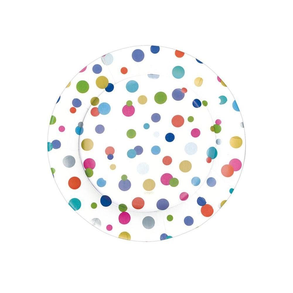 Confetti Brights Paper Salad &amp; Dessert Plates - 8 Per Package