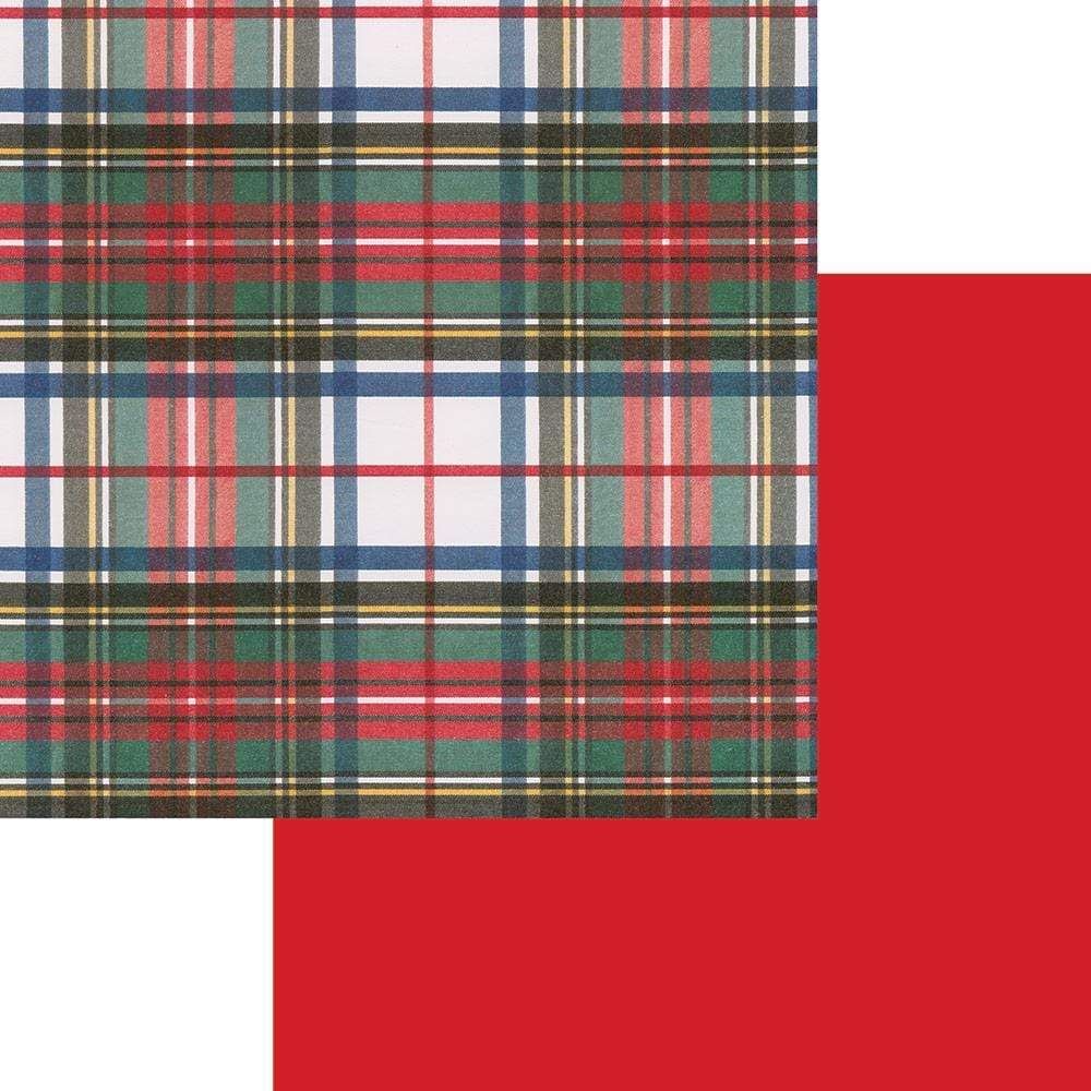 Dress Stewart Tartan Reversible Gift Wrapping Paper in White - 30" x 8' Roll
