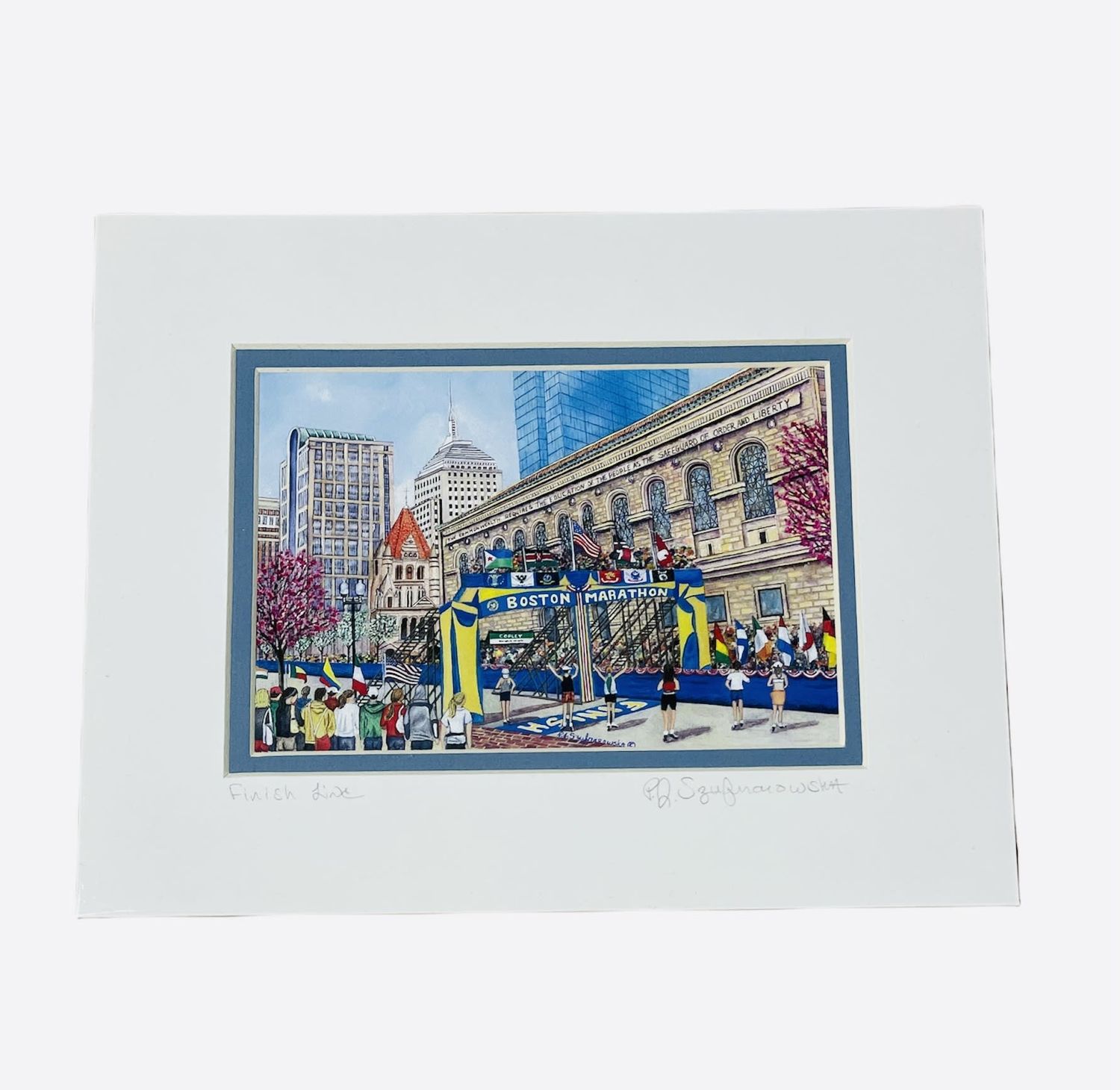 8x10  Print of Boston Marathon Finish Line