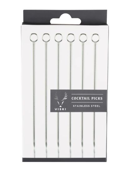 Cocktail Picks with Circles Set of 6