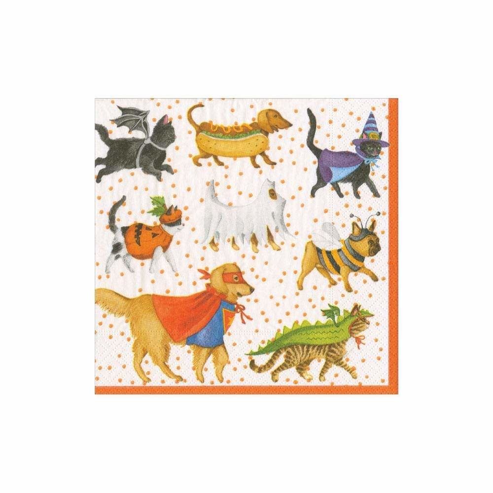 Pets in Costume Paper Cocktail Napkins - 20 Per Package