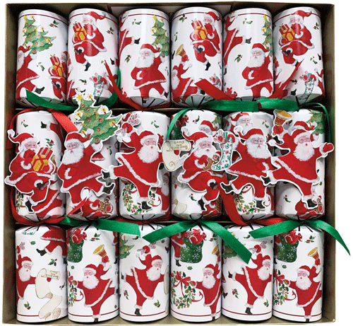 Dancing Santas Christmas Crackers Christmas Crackers Christmas Crackers 6 Count 12.5 Inch Long