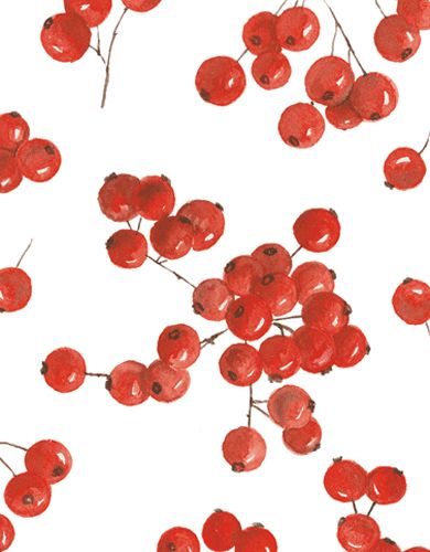 Berry Gathering Gift Enclosure Cards - 4 Mini Cards &amp; 4 Envelopes
