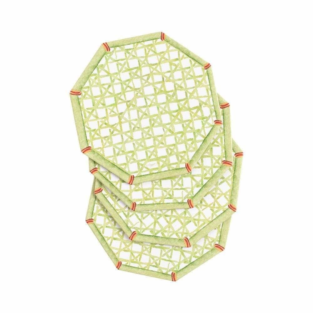Holly Trellis Die-Cut Coasters - 4 Per Package