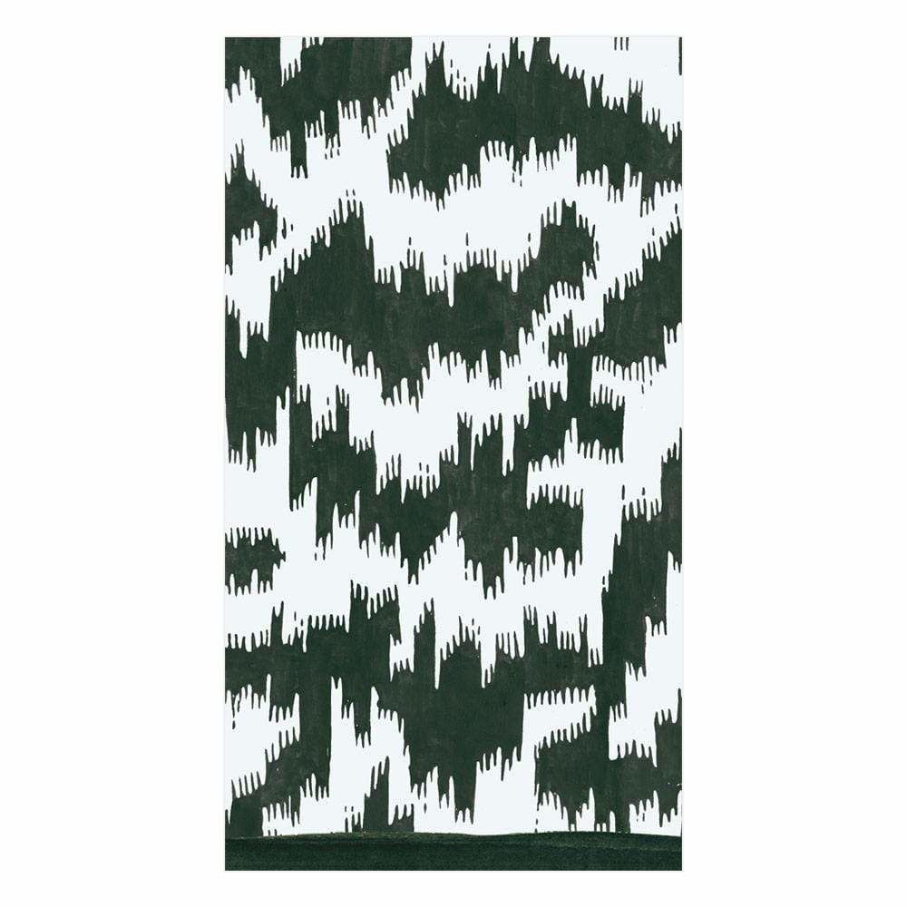 Modern Moiré Paper Guest Towel Napkins in Black - 15 Per Package