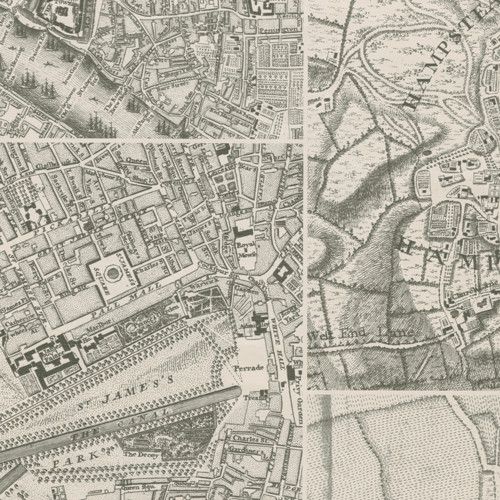 London Map Continuous Roll Gift Wrapping Paper - 30" x 5' Roll