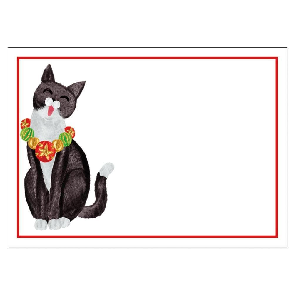 Caroling Cat Self-Adhesive Labels - 12 Per Package