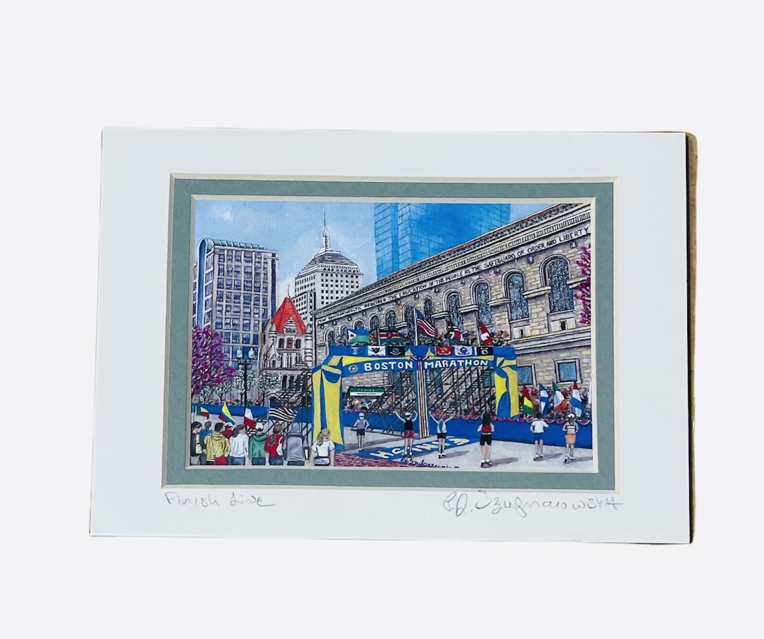 5x7 Print of Boston Marathon Finish Line