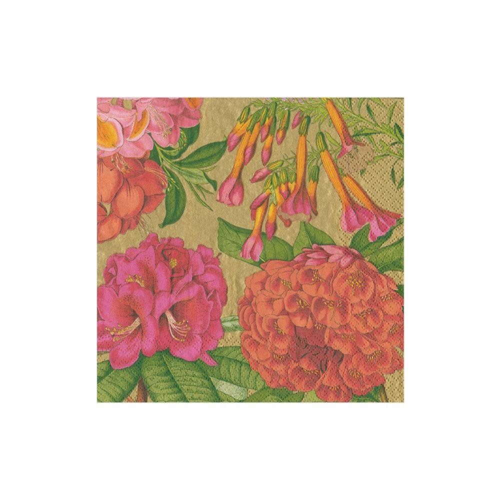 Jefferson’s Garden Study Gold Paper Cocktail Napkins - 20 Per Package