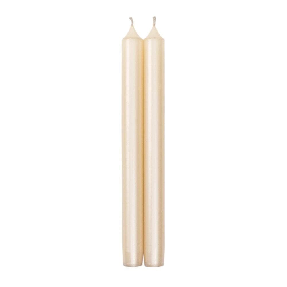 Straight Taper 10" Candles in Ivory Pearlescent - 2 Candles Per Package