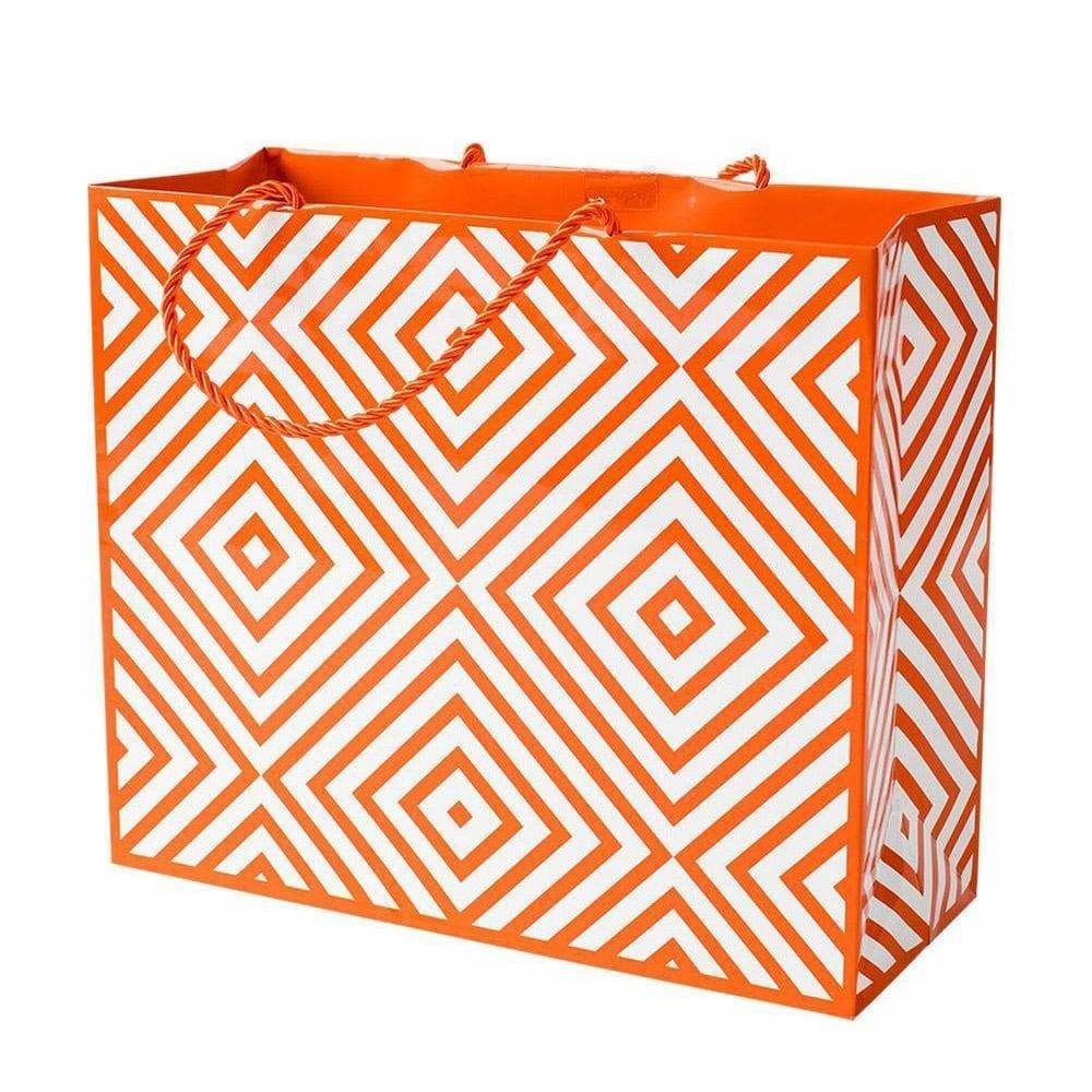 Chevron Large Gift Bag in Coral - 1 Each