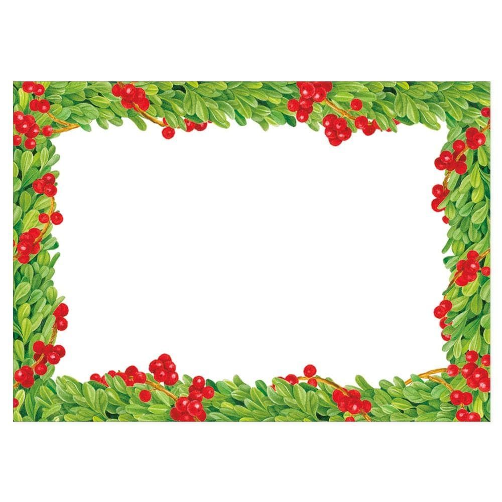 Boxwood with Berries Self-Adhesive Labels - 12 Per Package