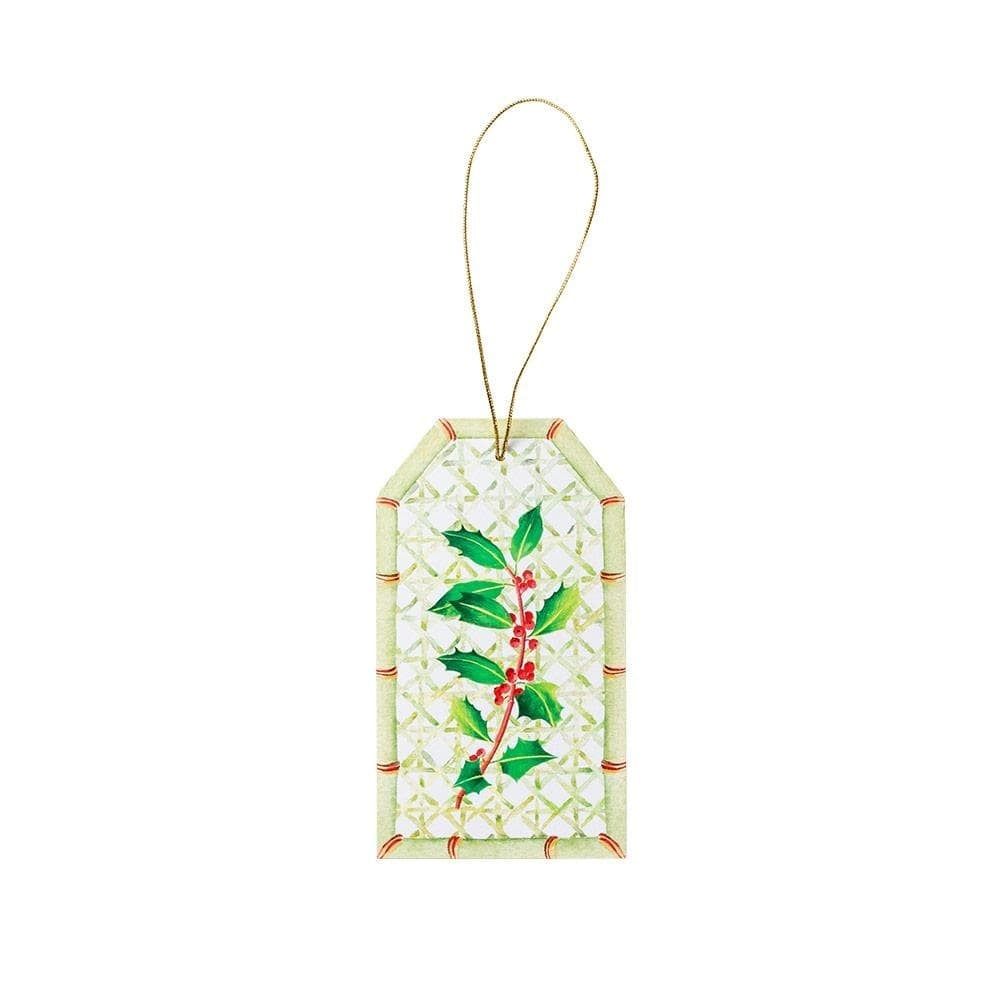 Holly Trellis Classic Gift Tags - 4 Per Package