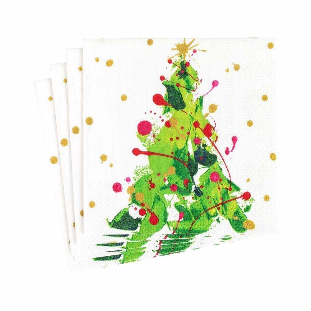 Splatter Tree Paper Cocktail Napkins - 20 Per Package