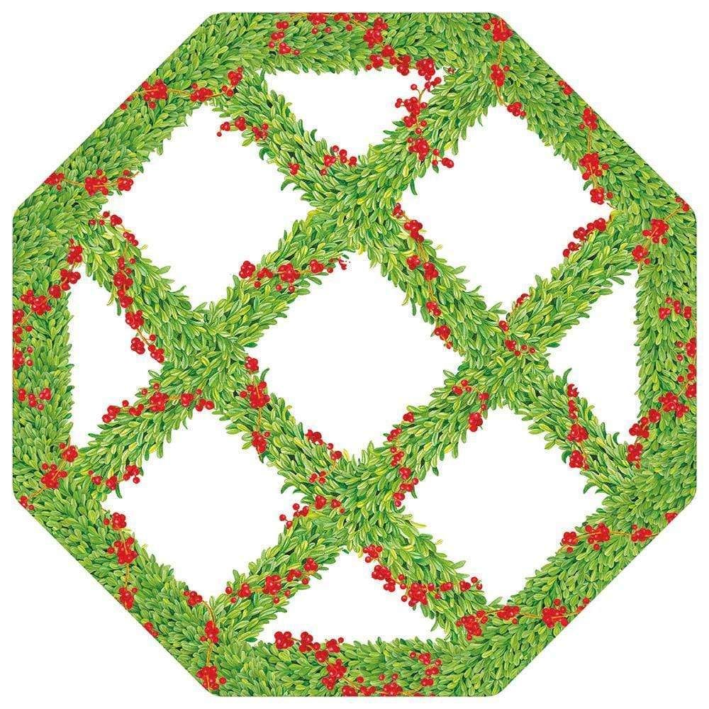 Boxwood Trellis Die-Cut Placemat - 1 Each