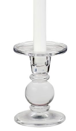 Dual Purpose Glass Candle Holder 3″ dia. x 5″ tall