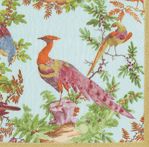 Chelsea Birds Celadon Cocktail Napkins in Ivory - 40 Per Package