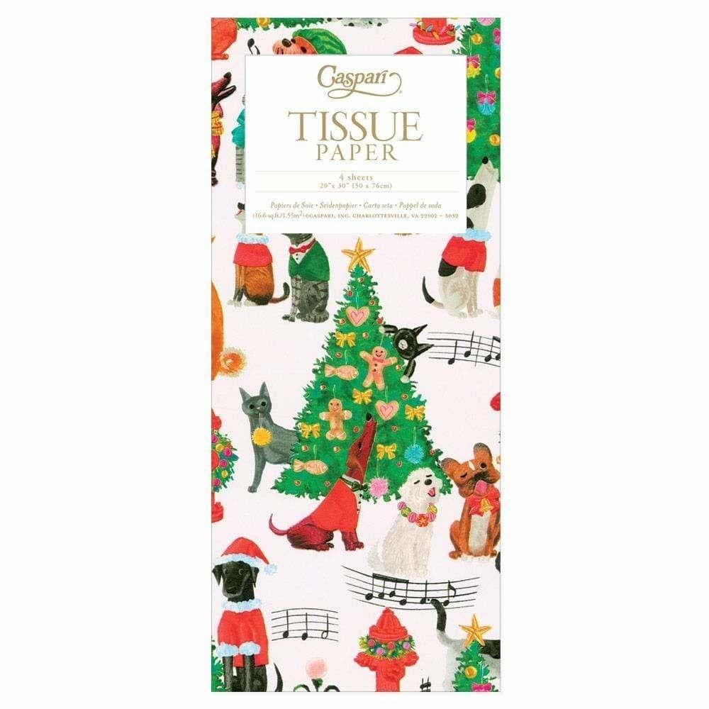 Caroling Pets Tissue Paper - 4 Sheets Included