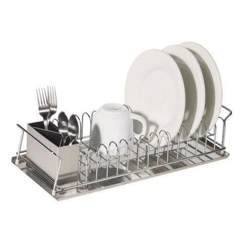 13 PLATE DISH DRAIN, DRIP TRAY, UTENSIL HOLDER (18.25" x 8.5")