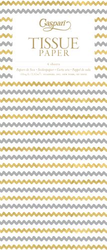 Rickrack Metallics Foil Tissue Pkg 4 Sheets