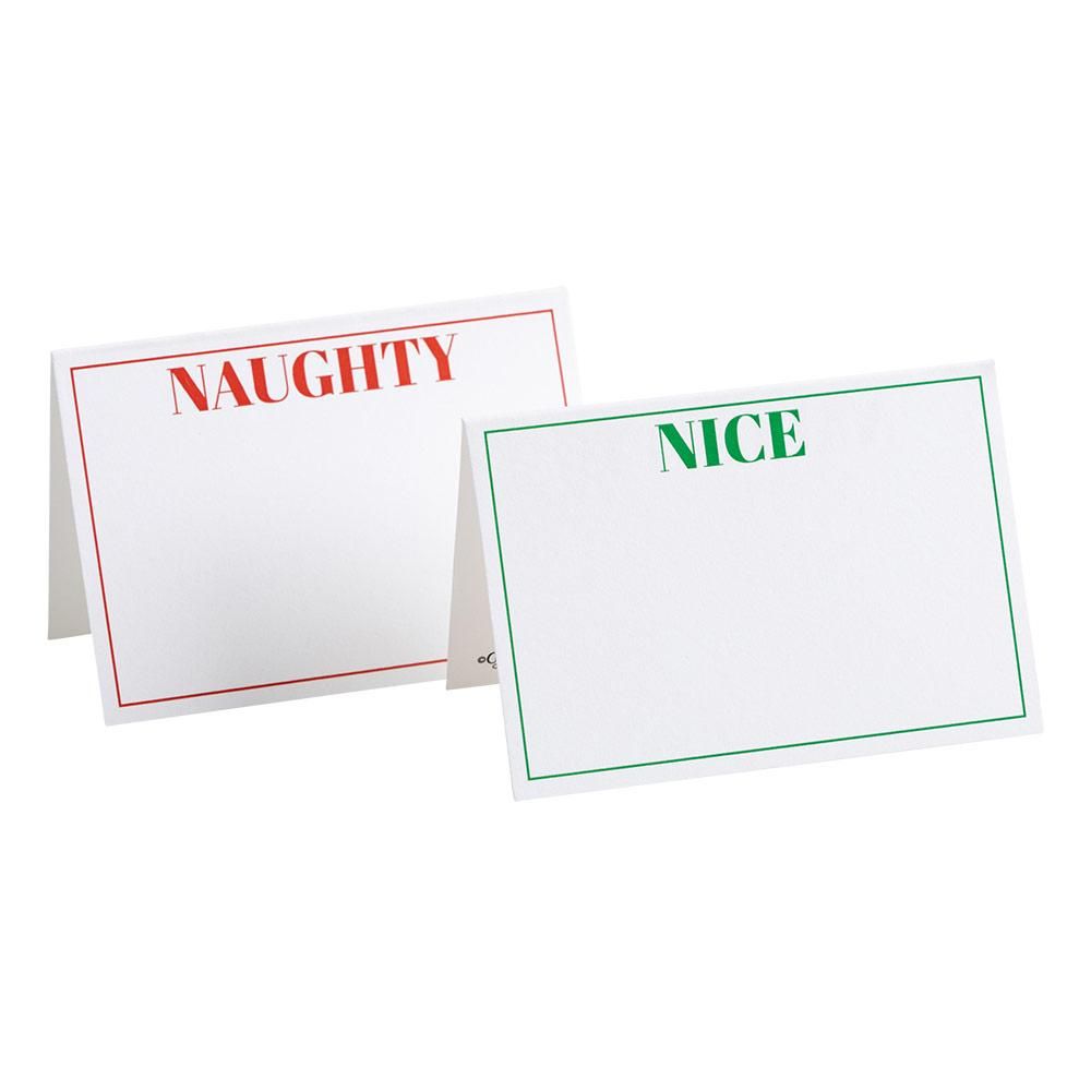 Naughty on Nice Reversible Place Card 8 Count