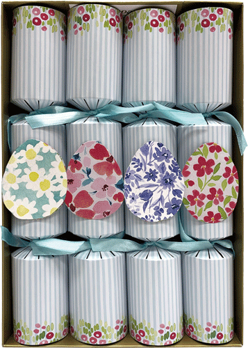 Floral Easter Eggs Eday Crackers-10 Inch Long/8in
