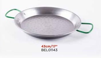 Paella Pan Polished Steel 43cm/17"