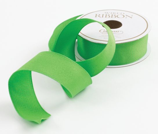 Narrow Lime Green Grosgrain Ribbon - 8 Yard Spool
