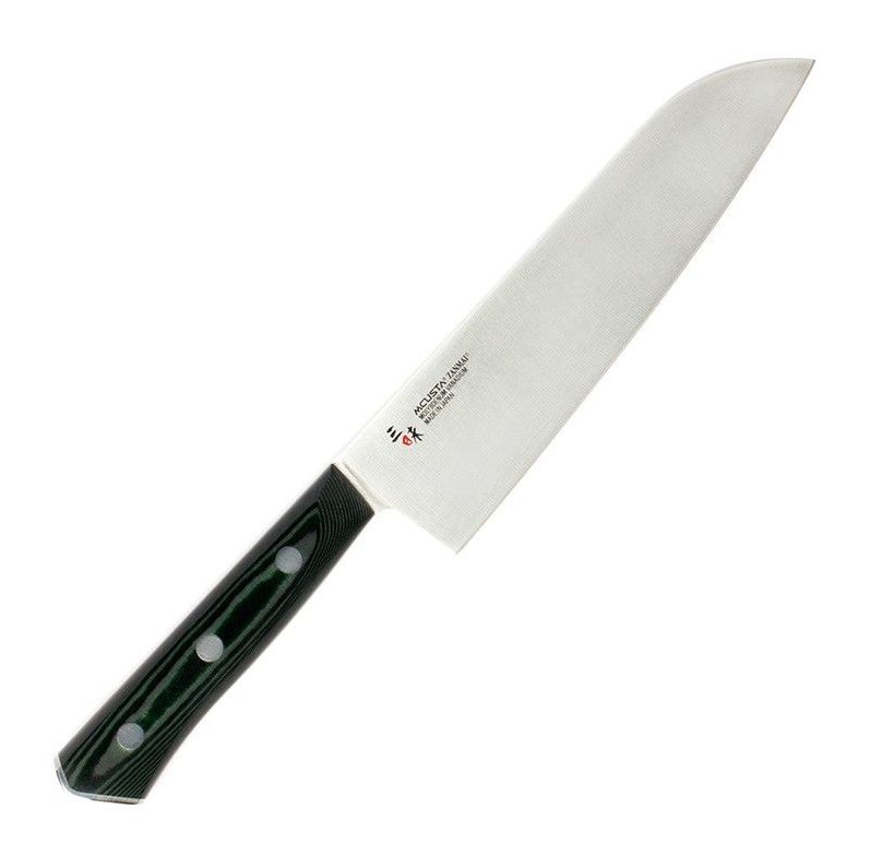 Zanmai Forest Molydenum Green Micarta Handle Santuko 7”