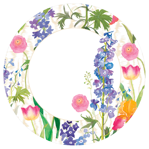 Summer Garden White Salad and Dessert Plates