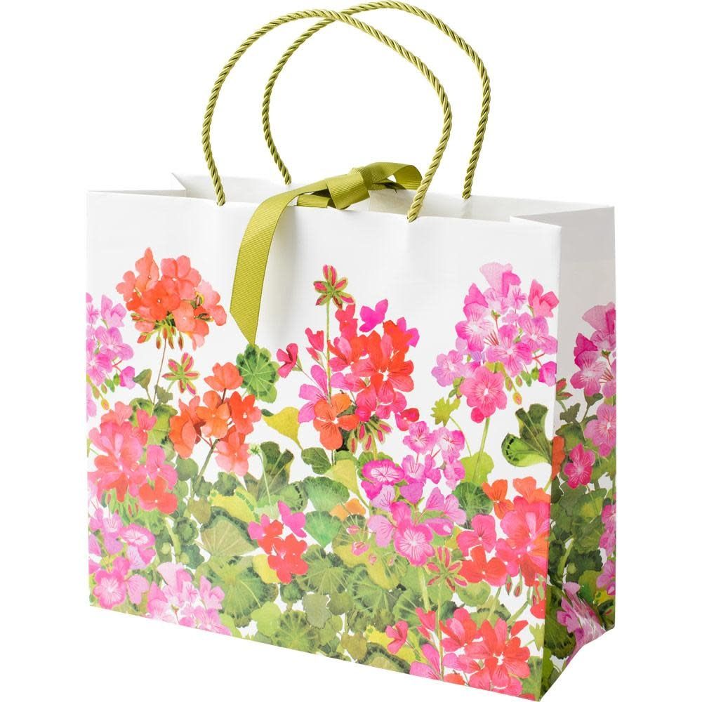 Geraniums Large Gift Bag - 1 Each