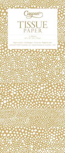 Pebble Gold Tissue Paper - 4 Sheets Included