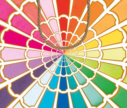 Color Wheel Large Gift Bag - 1 Each