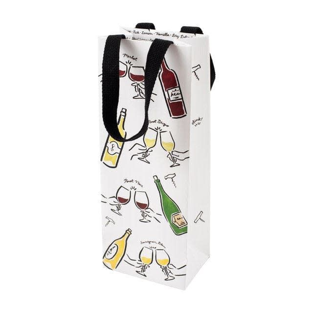 Clinking Glasses Wine &amp; Bottle Gift Bag - 1 Each