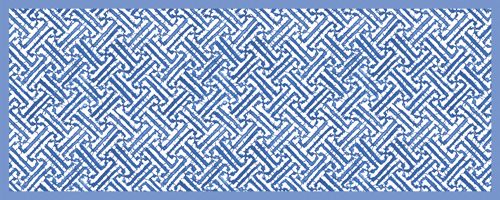 Fretwork Blue Lacquer Bar Tray - 1 Each