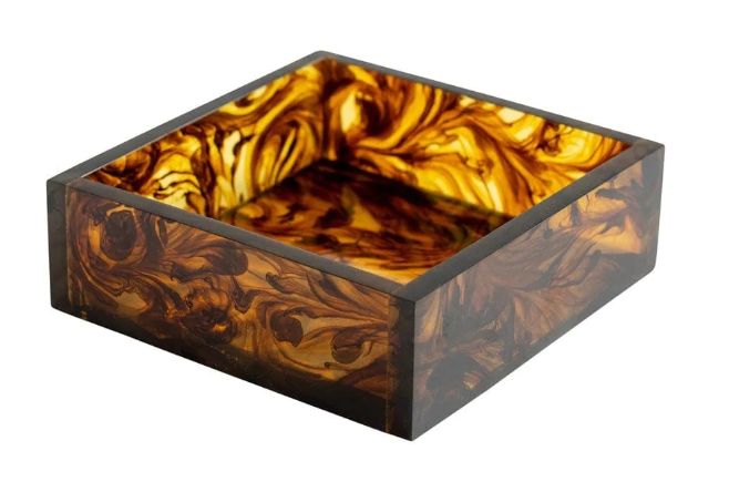 Tortoiseshell Resin Cocktail Napkin Holder