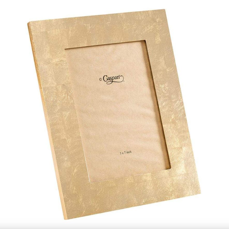Gold  Leaf Lacquer 5" x 7" Picture Frame in Gold