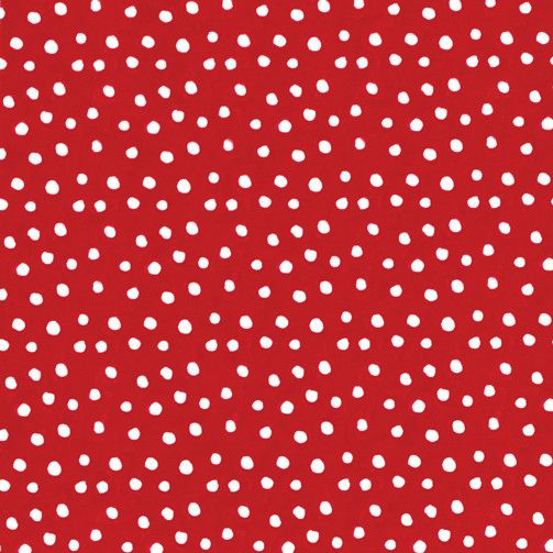 Small Dots Gift Wrapping Paper on Red High-Gloss - 30" x 8' Roll
