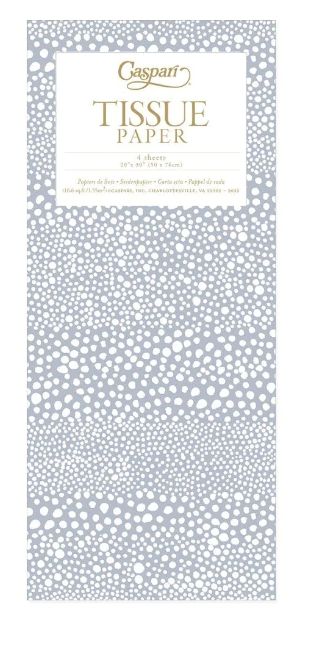 Pebble Tissue Paper in Silver - 4 Sheets Included