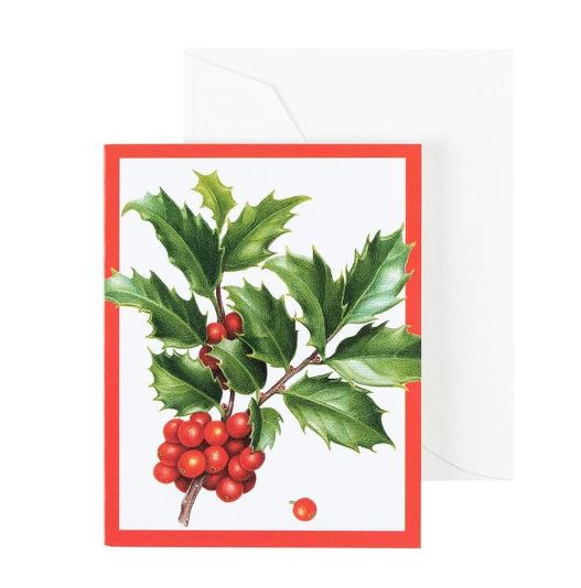 Christmas Trimmings Gift Enclosure Cards - 4 Mini Cards &amp; 4 Envelopes