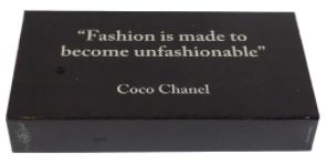 Designer Matches Coco Chanel Fashion Embbossed Matte 4" Collectible Matchbox