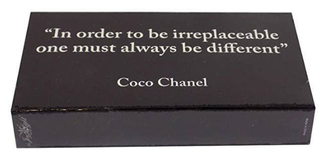 Designer Matches Coco Chanel Different Embbossed Matte 4" Collectible Matchbox