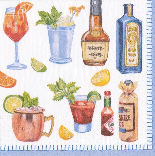 Happy Hour Paper Cocktail Napkins - 20 Per Package