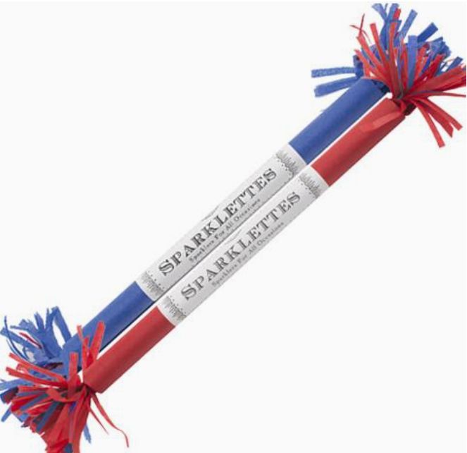 Sparklettes Red White &amp; Blue 8"