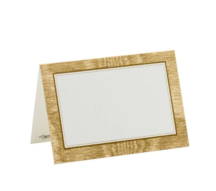 Moiré Place Cards in Gold - 10 Per Package